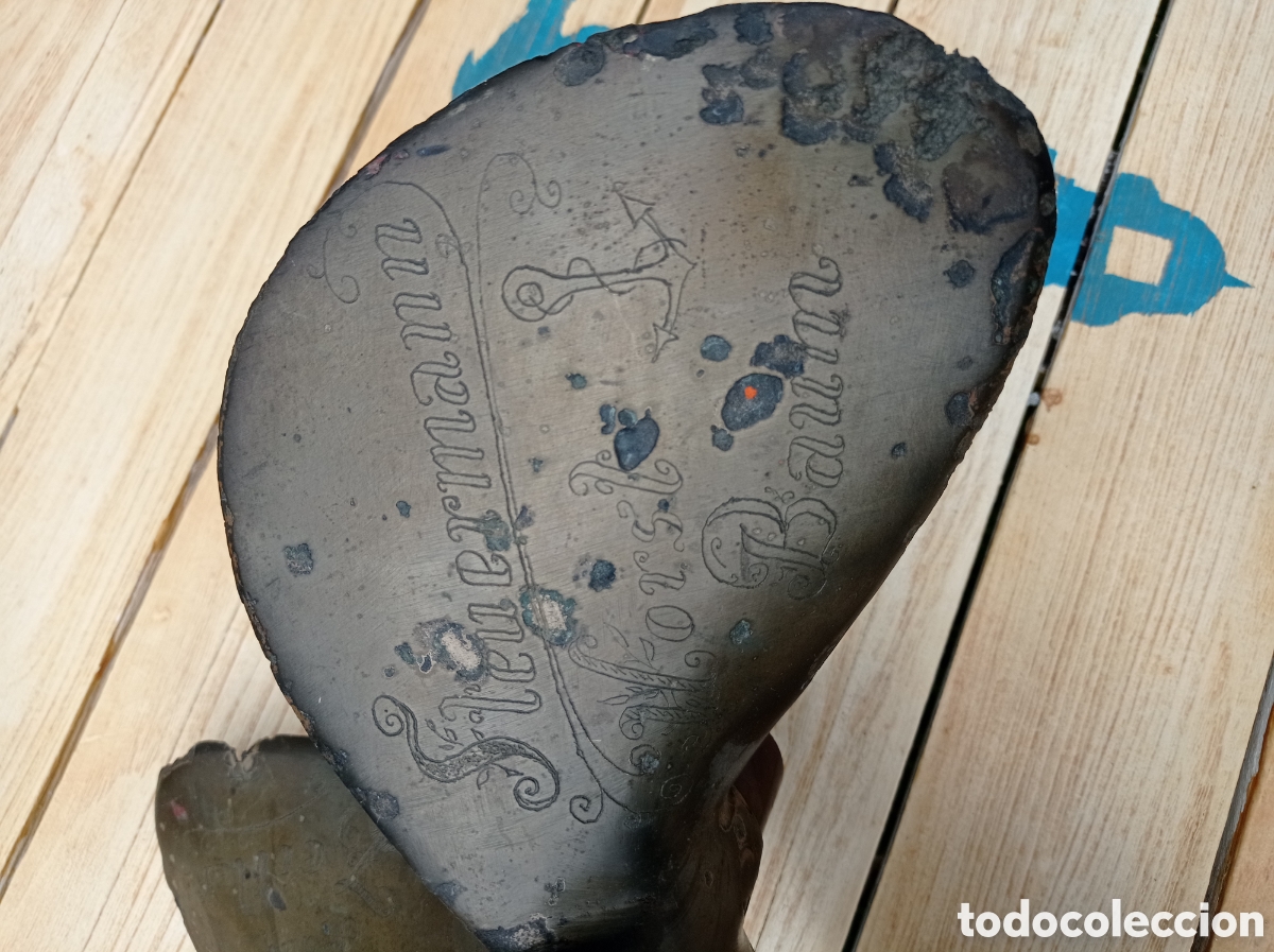 Antig&uuml;edades: h&eacute;lice de bronce grabada - Foto 6