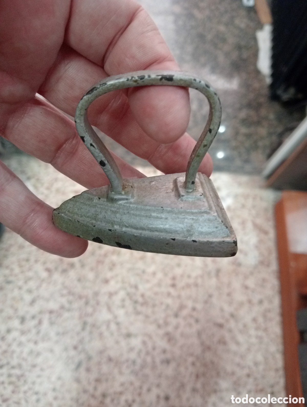 Antig&uuml;edades: Plancha de hierro peque&ntilde;a - Foto 4