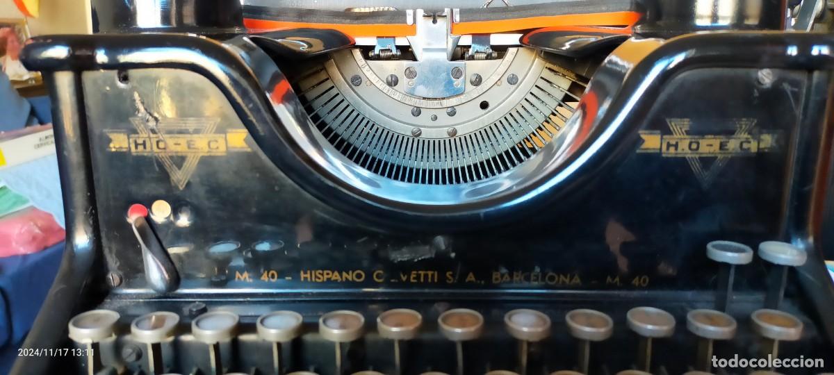 Antig&uuml;edades: M&aacute;quina de Escribir M40 Hispano-Olivetti - Foto 5
