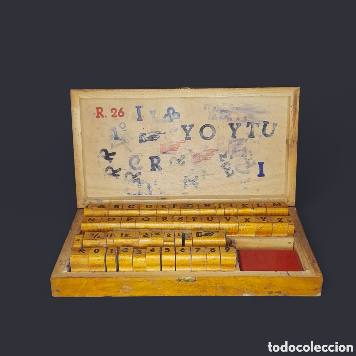 Antig&uuml;edades: Antigua caja de tipograf&iacute;a. - Foto 1