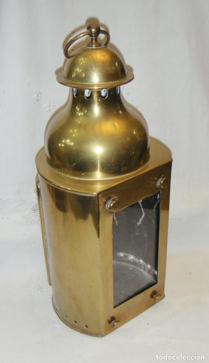 Antig&uuml;edades: Farol de Bit&aacute;cora de Vela. Lat&oacute;n (c. 1820&ndash;1870) - Foto 1