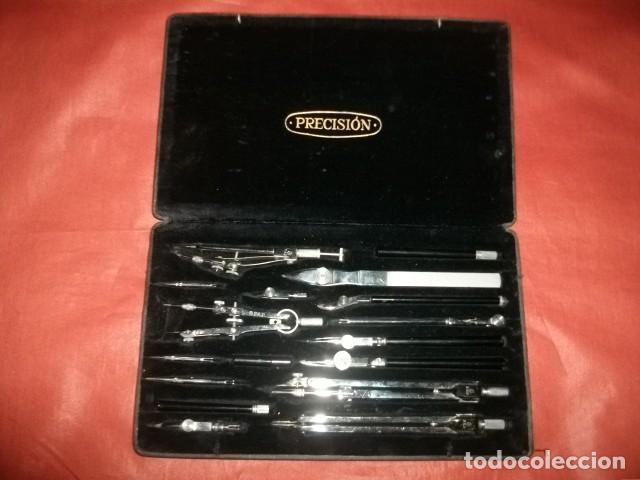 Antig&uuml;edades: ESTUCHE DE COMPASES F.A.P. (17 ELEMENTOS) - Foto 1
