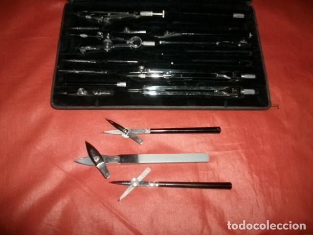 Antig&uuml;edades: ESTUCHE DE COMPASES F.A.P. (17 ELEMENTOS) - Foto 4