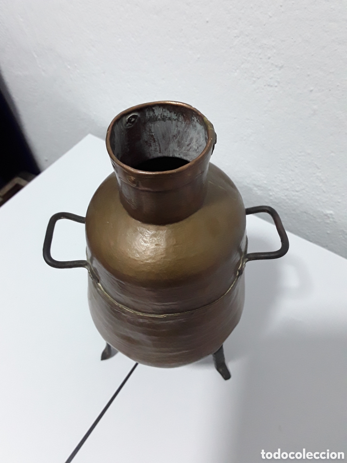 Antig&uuml;edades: Alambique de cobre y forja en miniatura - Foto 5