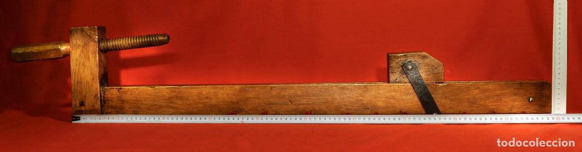Antig&uuml;edades: Antiguo sargento de Madera de Roble de 1 Metro - Foto 3