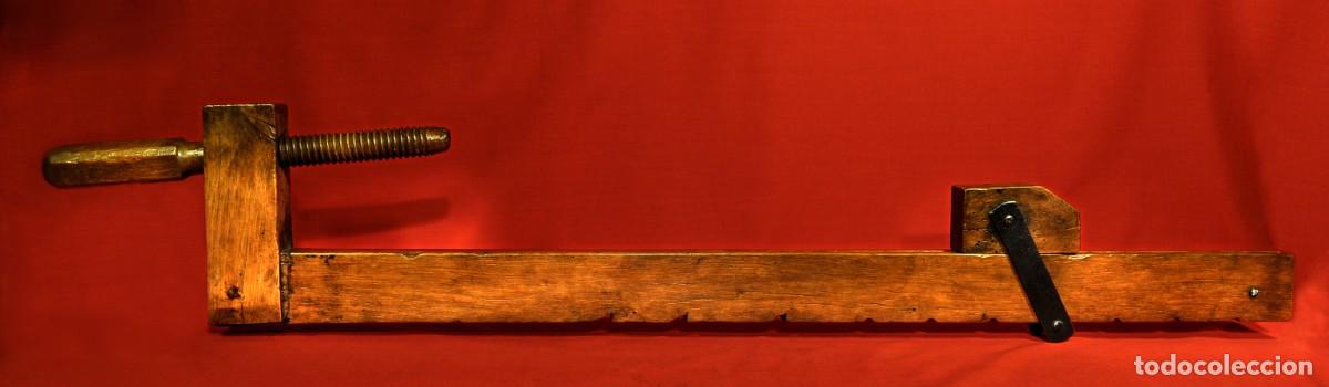 Antig&uuml;edades: Antiguo sargento de Madera de Roble de 1 Metro - Foto 4