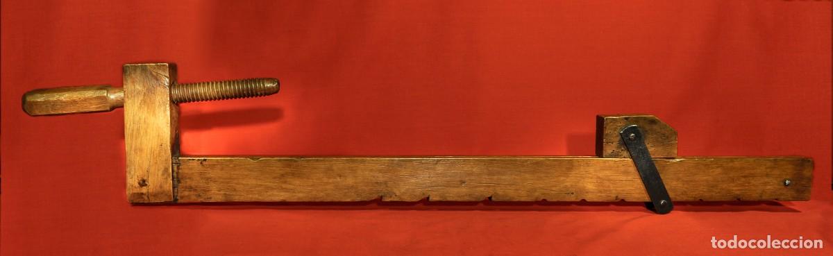 Antig&uuml;edades: Antiguo sargento de Madera de Roble de 1 Metro - Foto 6