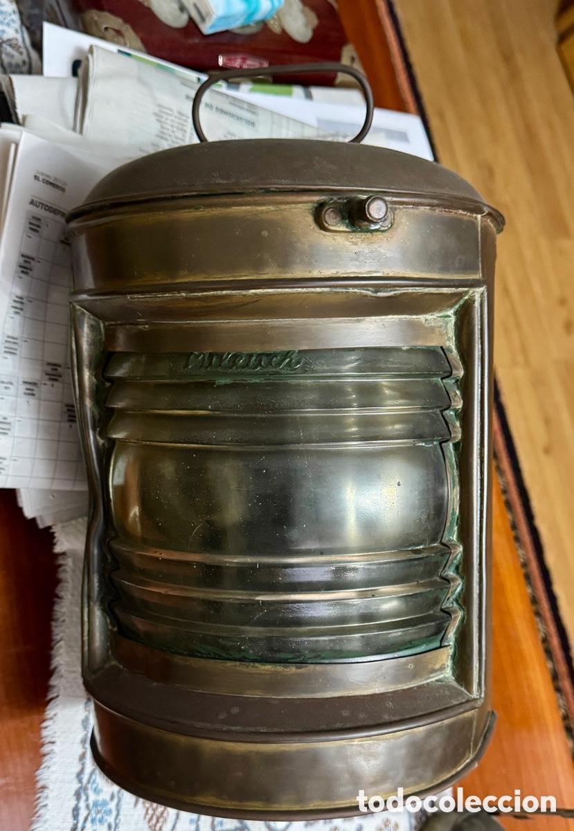 Antig&uuml;edades: Farol de Posici&oacute;n de Barco Original Miletich - Foto 3