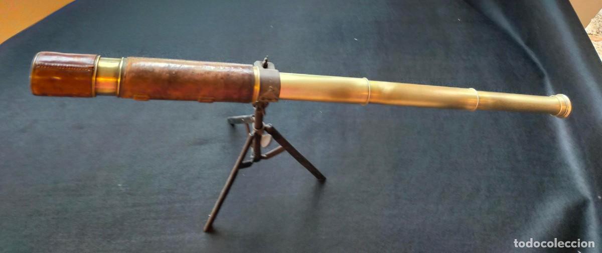 Antig&uuml;edades: Telescopio de librer&iacute;a de Newton & Co. con tr&iacute;pode. a&ntilde;o de 1850 - Foto 3