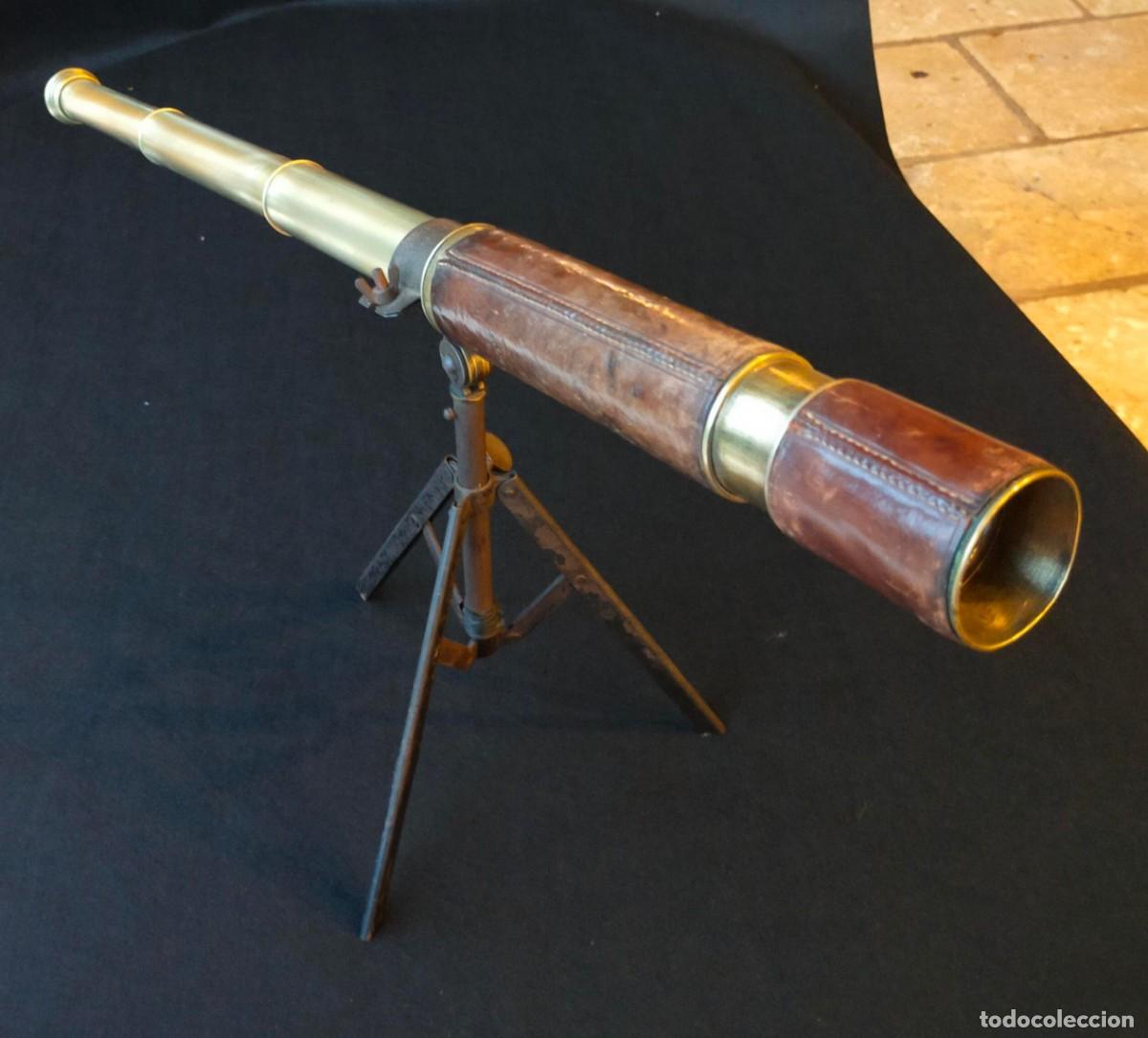 Antig&uuml;edades: Telescopio de librer&iacute;a de Newton & Co. con tr&iacute;pode. a&ntilde;o de 1850 - Foto 10
