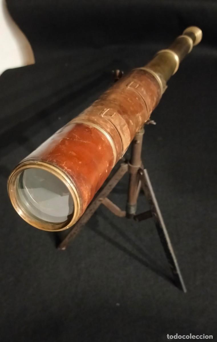 Antig&uuml;edades: Telescopio de librer&iacute;a de Newton & Co. con tr&iacute;pode. a&ntilde;o de 1850 - Foto 22