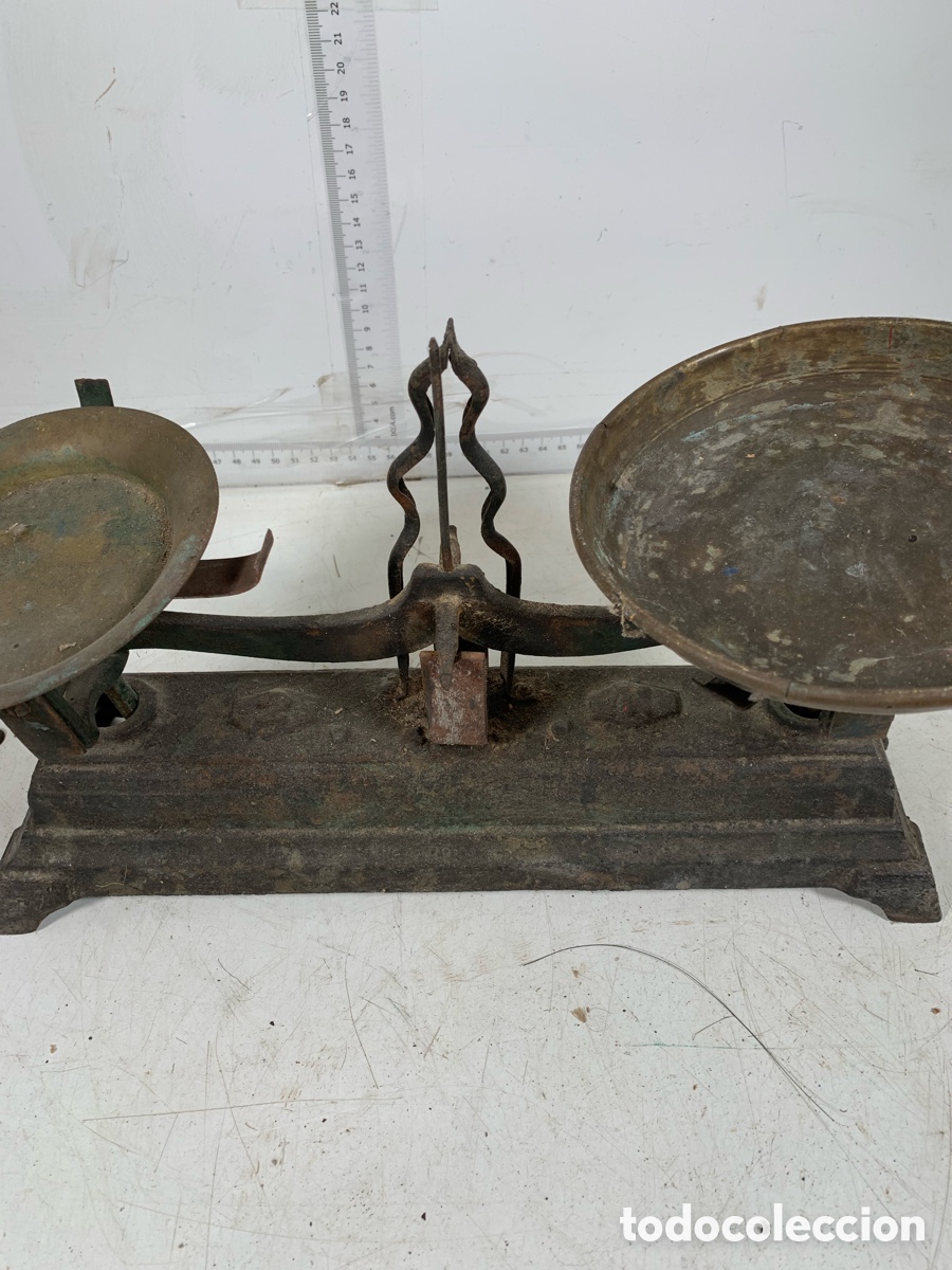Antig&uuml;edades: 01_ Antigua balanza de platos - Foto 3
