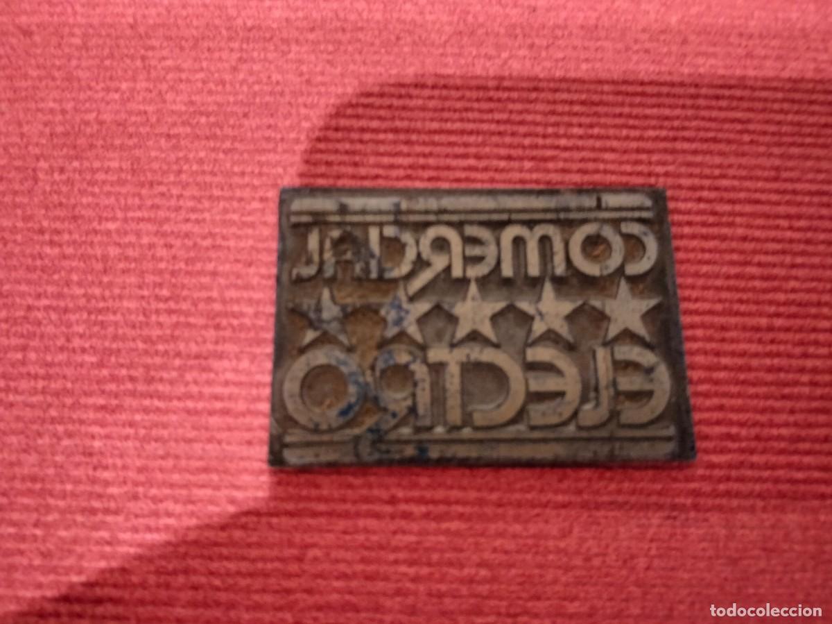 Antig&uuml;edades: ANTIGUO TROQUEL DE IMPRENTA COMERCIAL ELECTRO - Foto 1