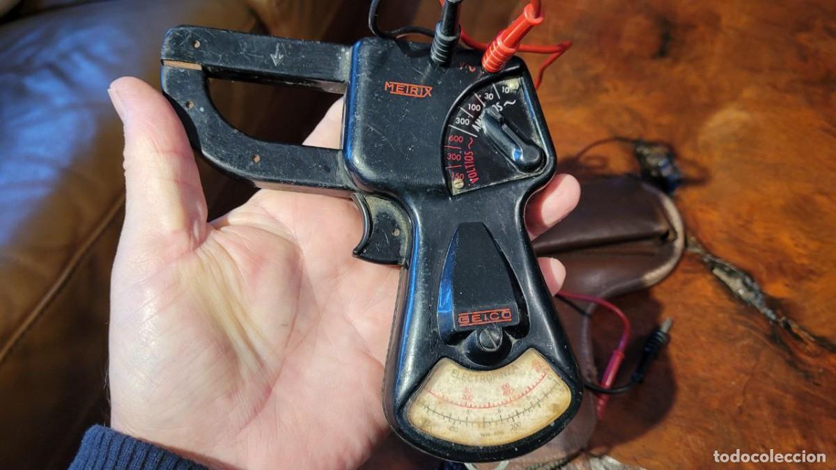 Antig&uuml;edades: ELECTROPINZA AMPERIM&Eacute;TRICA MARCA GEICO METRIX CON CABLES Y FUNDA. - Foto 2