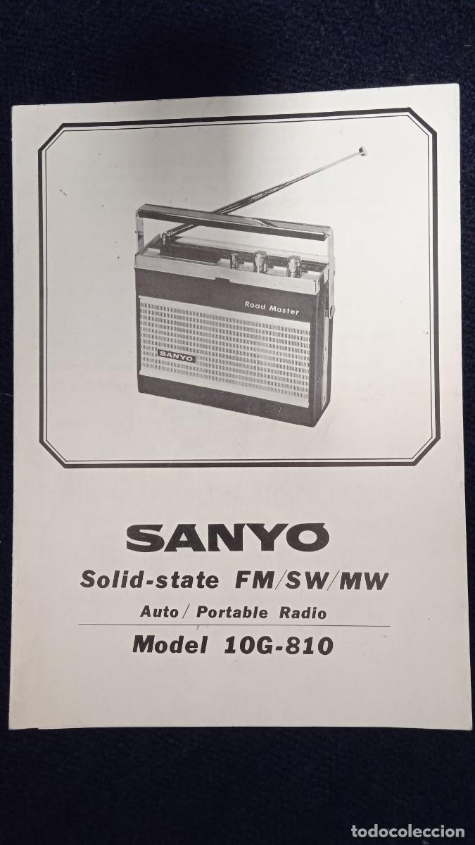 Antig&uuml;edades: Instrucciones de manejo SANYO mod 10G-810. - Foto 1