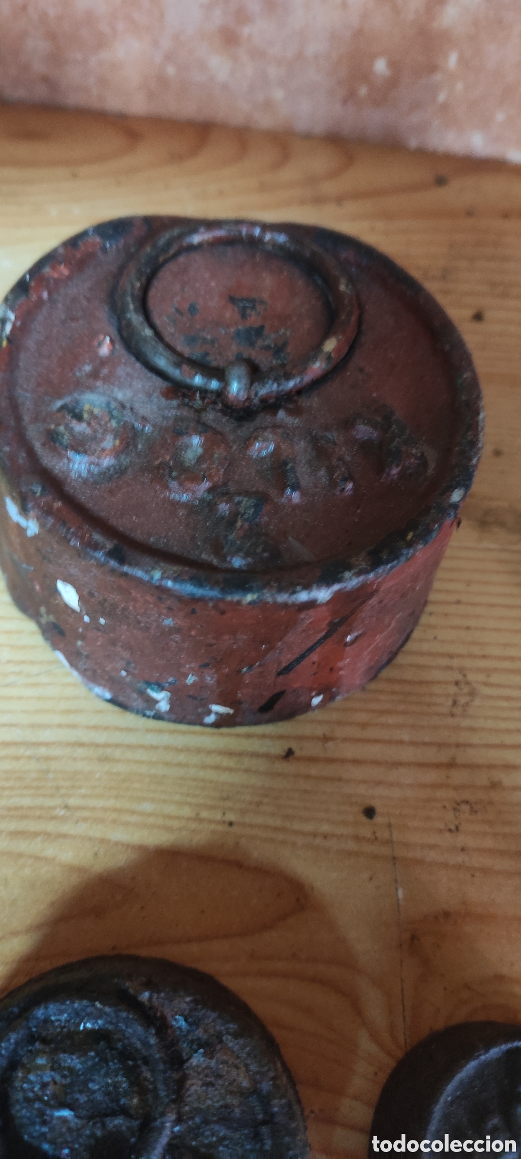 Antig&uuml;edades: Lote de pesas de hierro - Foto 2