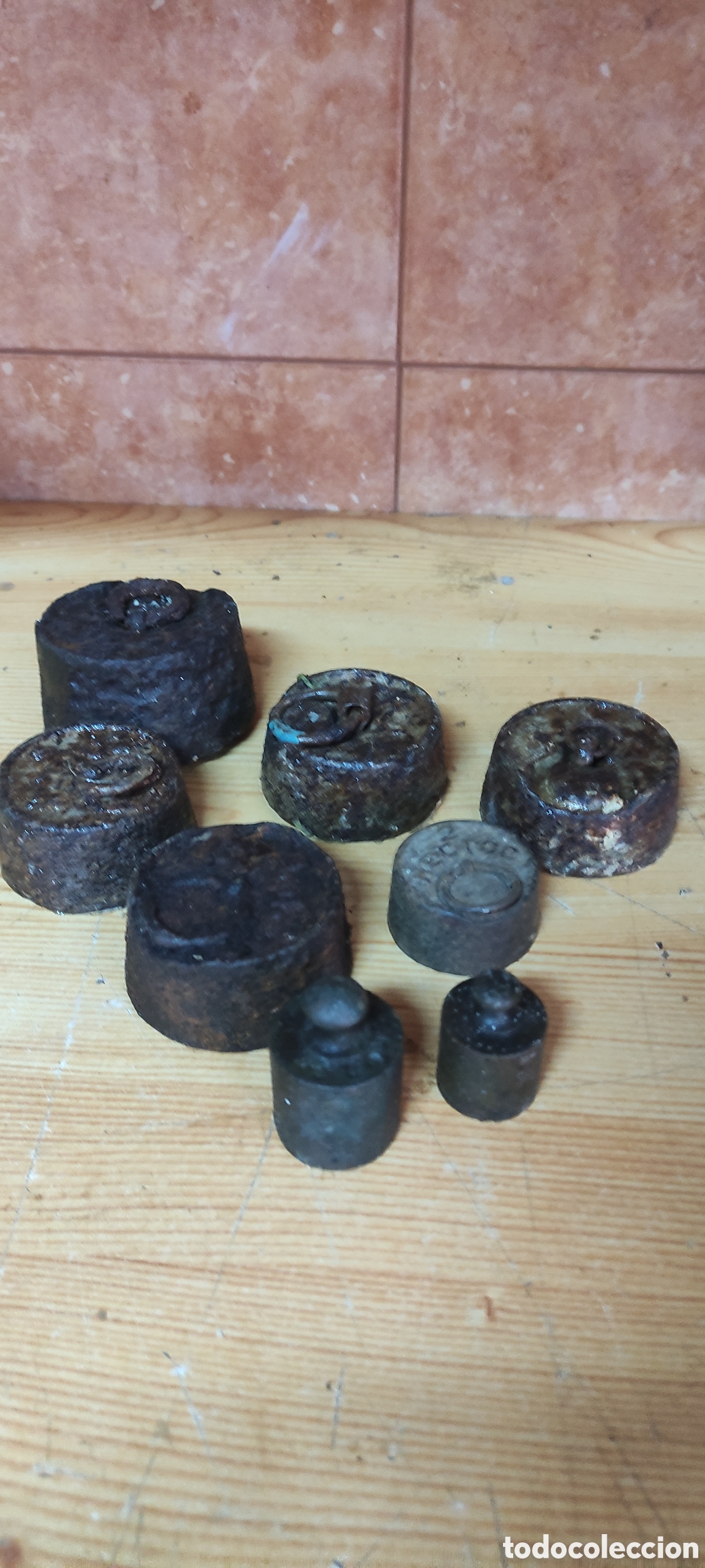 Antig&uuml;edades: Lote de pesas de hierro - Foto 5