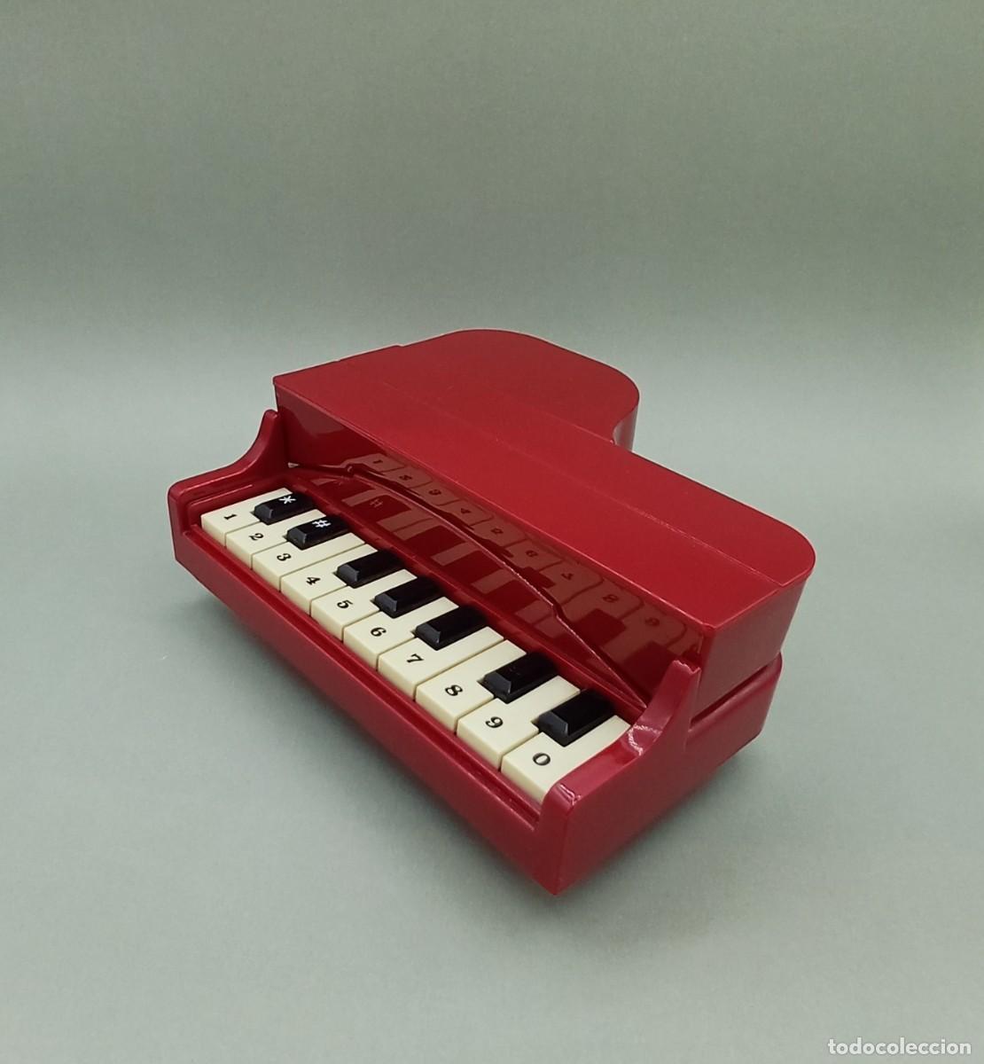 Tel&eacute;fonos: Tel&eacute;fono con forma de piano rojo - Foto 3