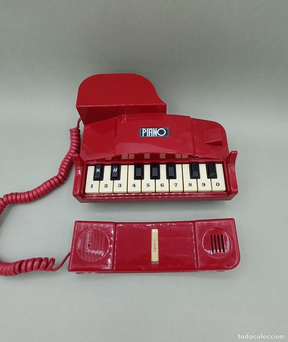 Tel&eacute;fonos: Tel&eacute;fono con forma de piano rojo - Foto 7