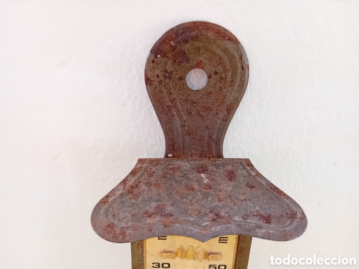 Antig&uuml;edades: Antiguo Term&oacute;metro de pared termofix m&aacute;xima m&iacute;nima - Foto 2