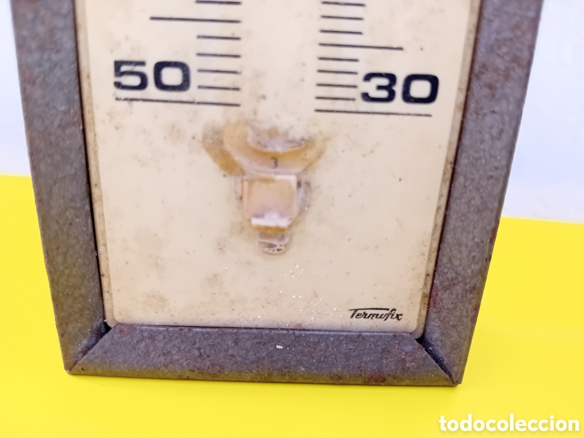 Antig&uuml;edades: Antiguo Term&oacute;metro de pared termofix m&aacute;xima m&iacute;nima - Foto 3
