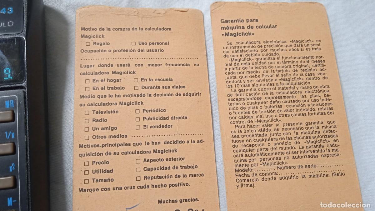 Antig&uuml;edades: Antigua calculadora Magiclick 343. - Foto 6