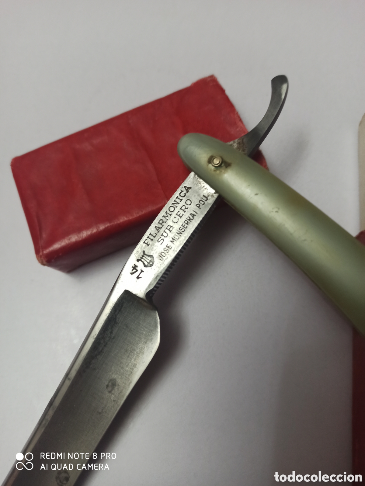 Antig&uuml;edades: Navaja de barber&iacute;a original - Foto 2