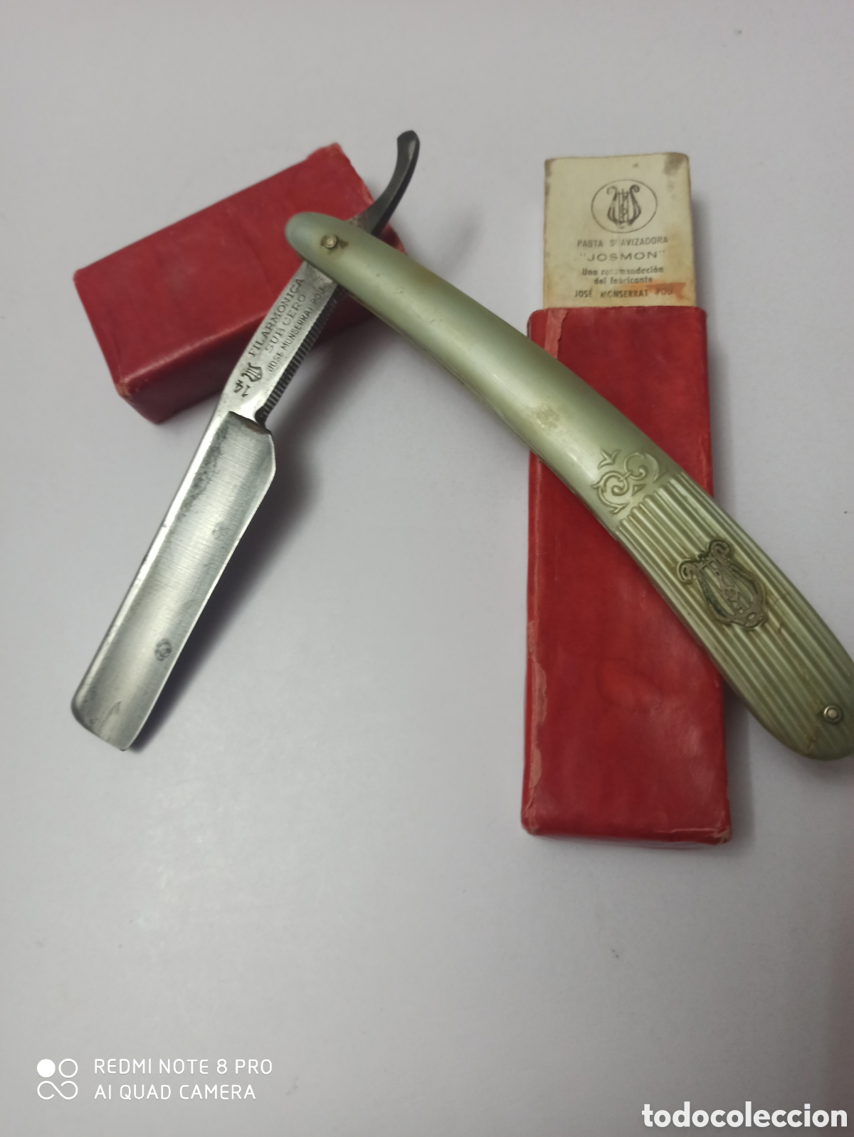 Antig&uuml;edades: Navaja de barber&iacute;a original - Foto 5