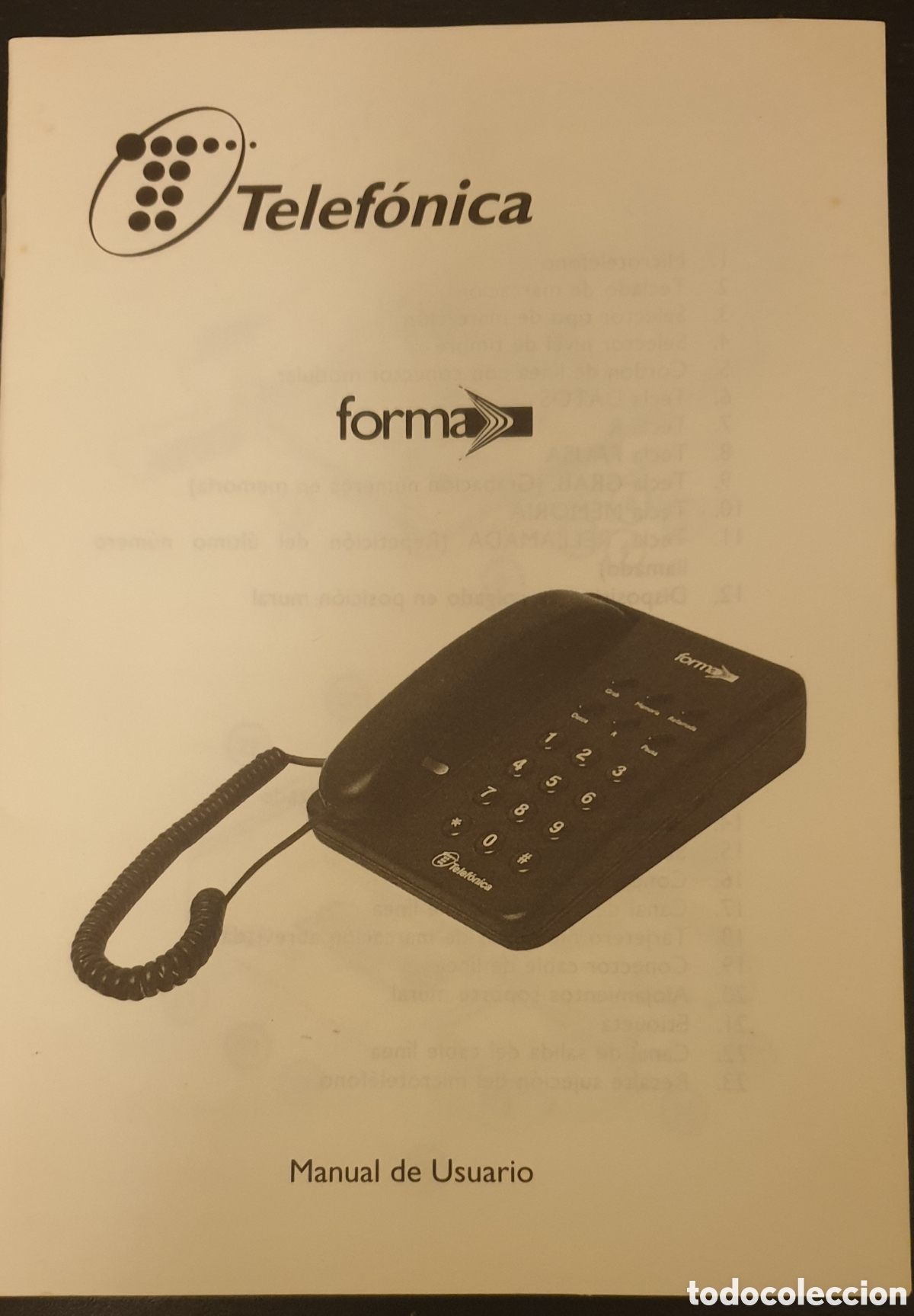 Tel&eacute;fonos: Manual de Usuario Telefono Forma Telefonica - Foto 1
