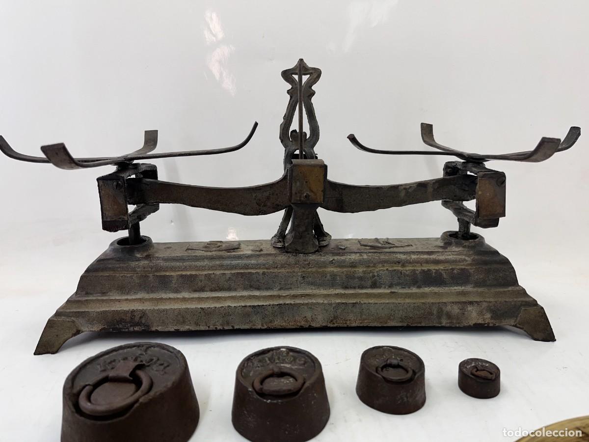 Antig&uuml;edades: BALANZA DE 2 PLATOS DE BRONCE - 5 KG. - Foto 5