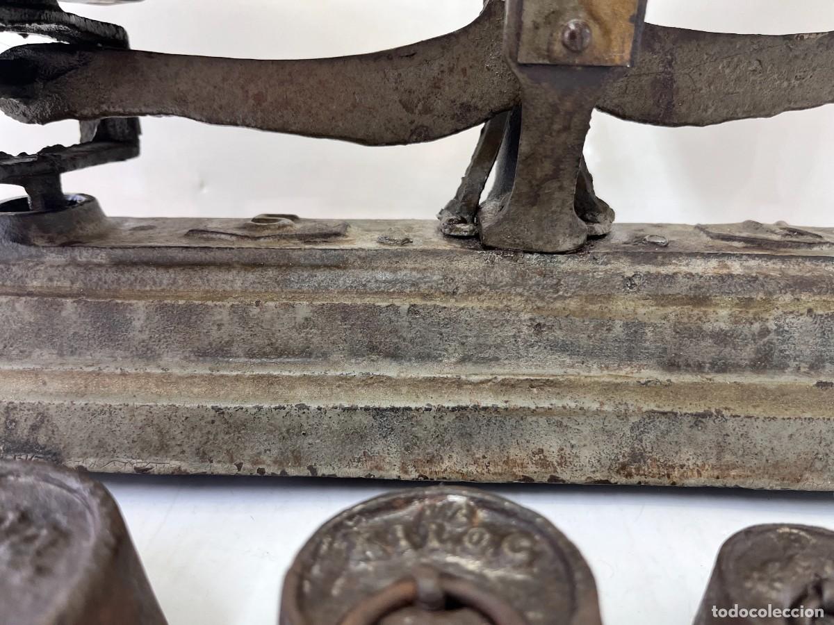 Antig&uuml;edades: BALANZA DE 2 PLATOS DE BRONCE - 5 KG. - Foto 22
