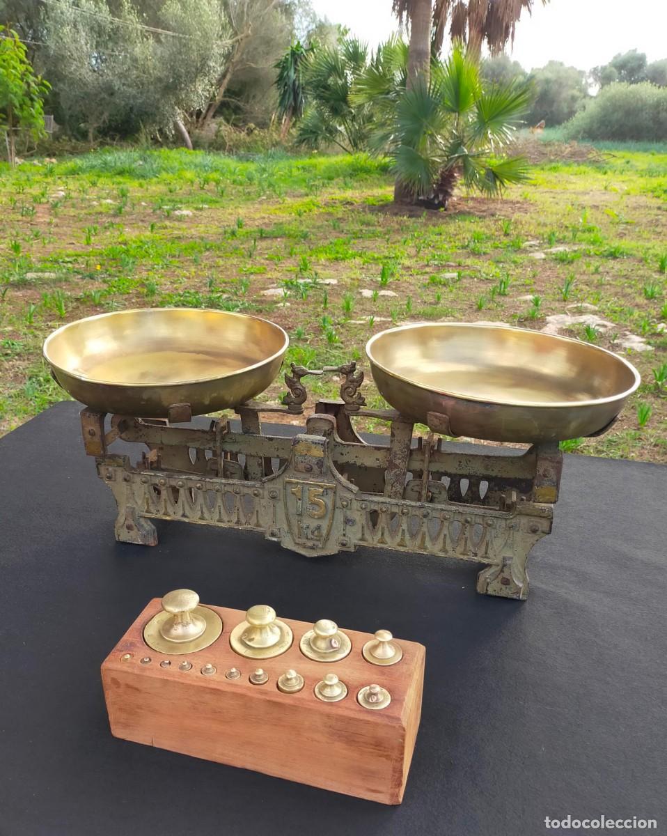 Antig&uuml;edades: Balanza Lletj&oacute;s con juego de pesas - Foto 7