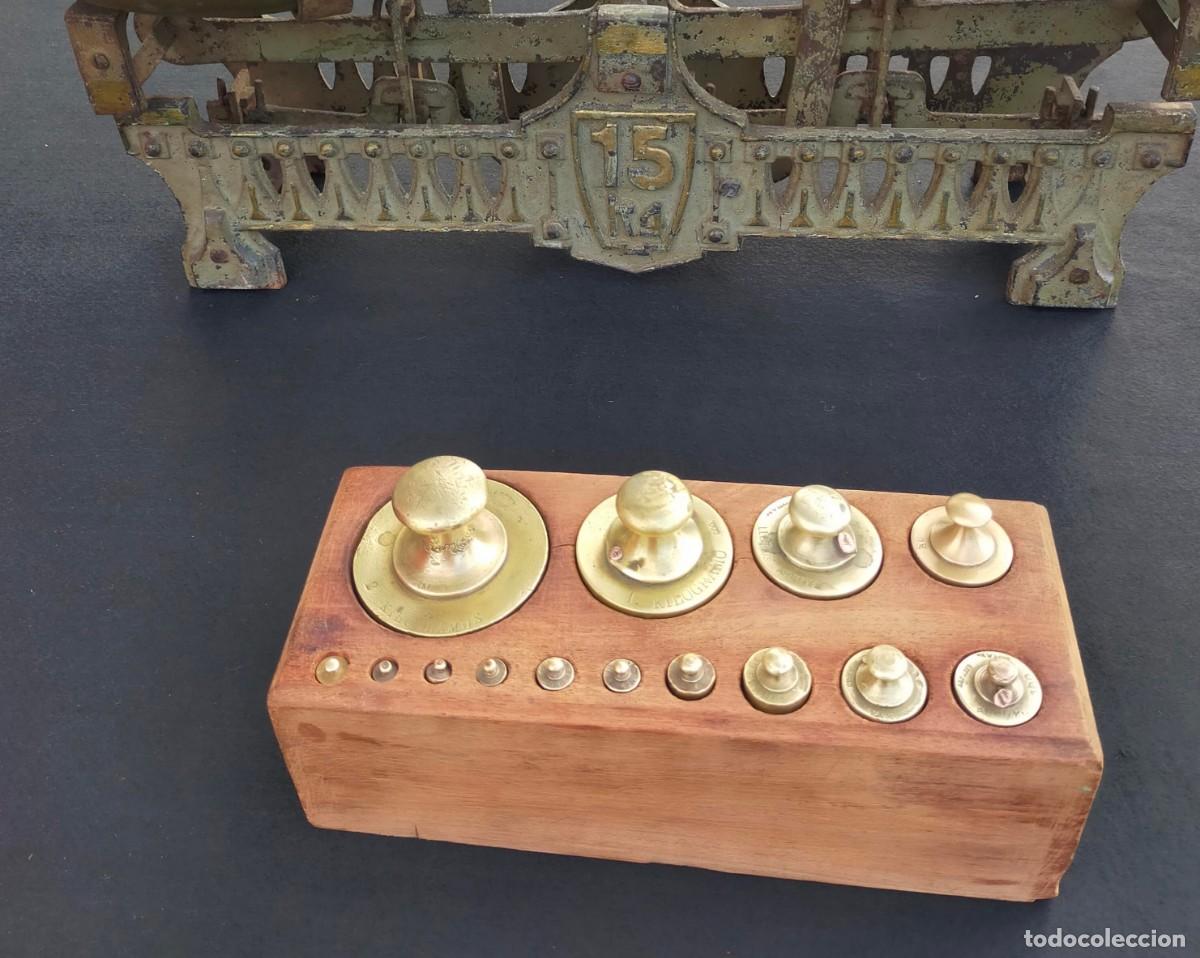Antig&uuml;edades: Balanza Lletj&oacute;s con juego de pesas - Foto 18