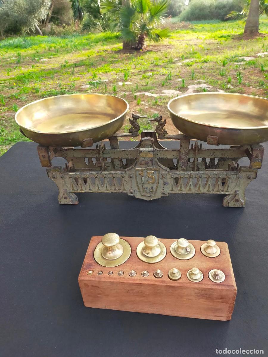 Antig&uuml;edades: Balanza Lletj&oacute;s con juego de pesas - Foto 20