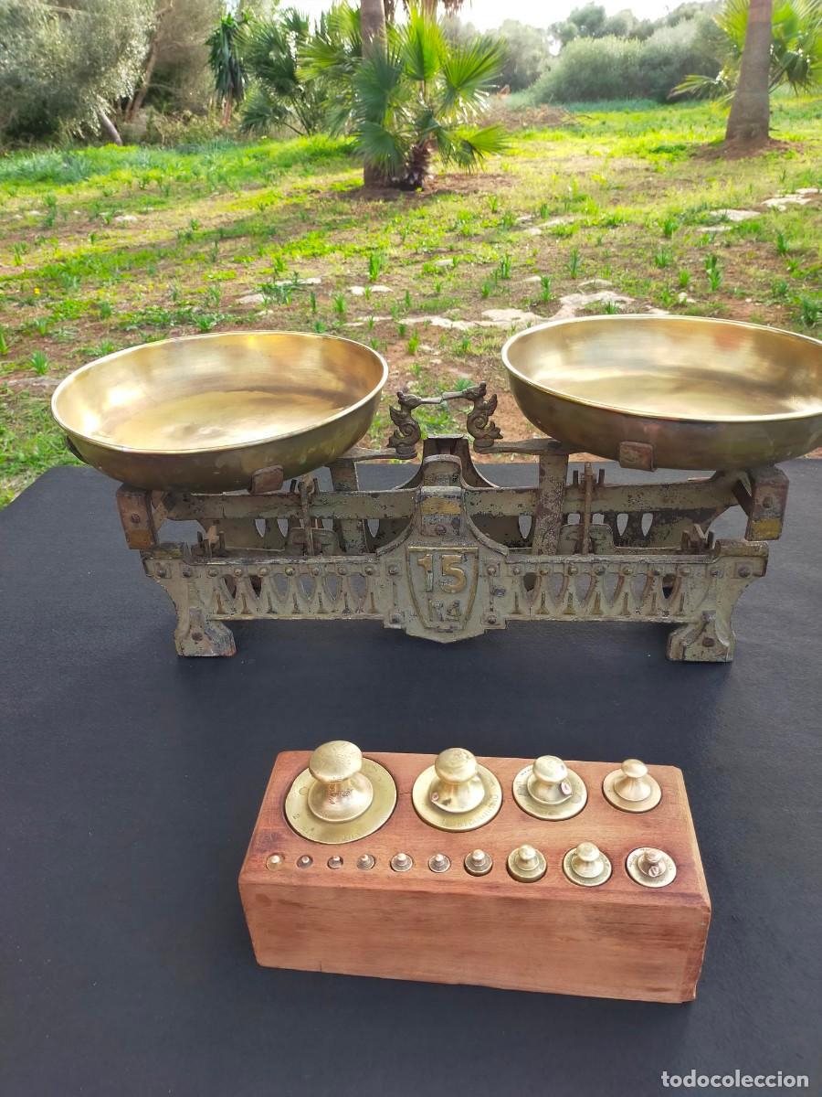 Antig&uuml;edades: Balanza Lletj&oacute;s con juego de pesas - Foto 21