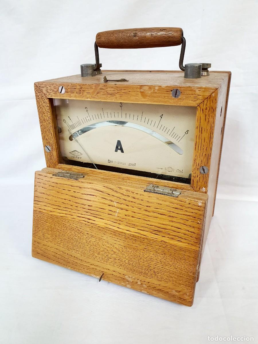Antig&uuml;edades: Amper&iacute;metro ruso de madera. A&ntilde;os 50. - Foto 1