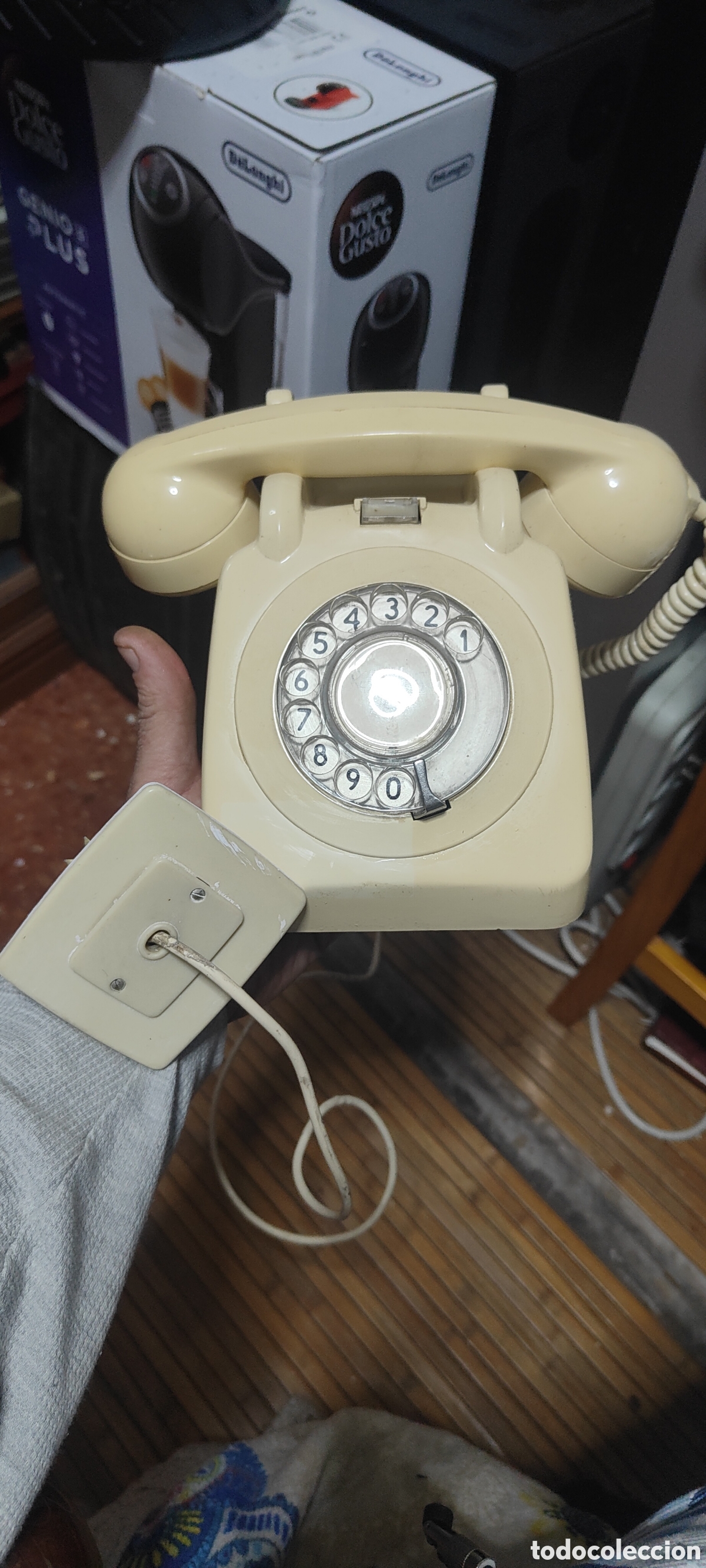 Tel&eacute;fonos: ANTIGUO TELEFONO BAKELITA BLANCO - Foto 3