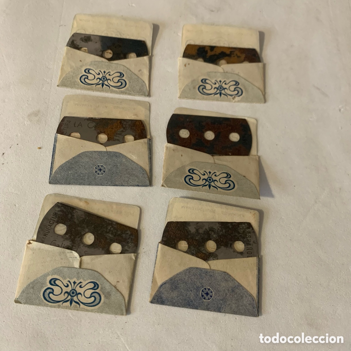Antig&uuml;edades: Lote hoja de afeitar la carmina - Foto 3