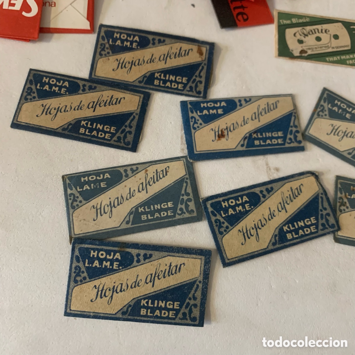 Antig&uuml;edades: Lote hojas de afeitar antiguas - Foto 6