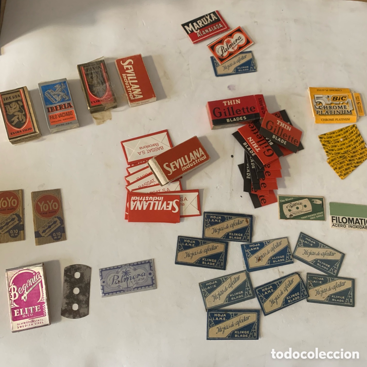 Antig&uuml;edades: Lote hojas de afeitar antiguas - Foto 1