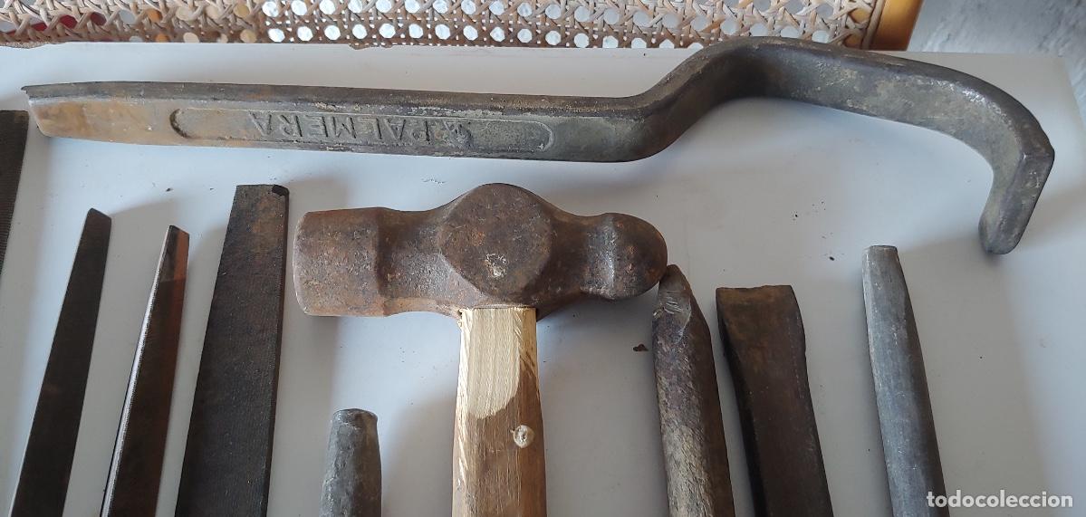 Antig&uuml;edades: Lote de limas y otras herramientas - Foto 6