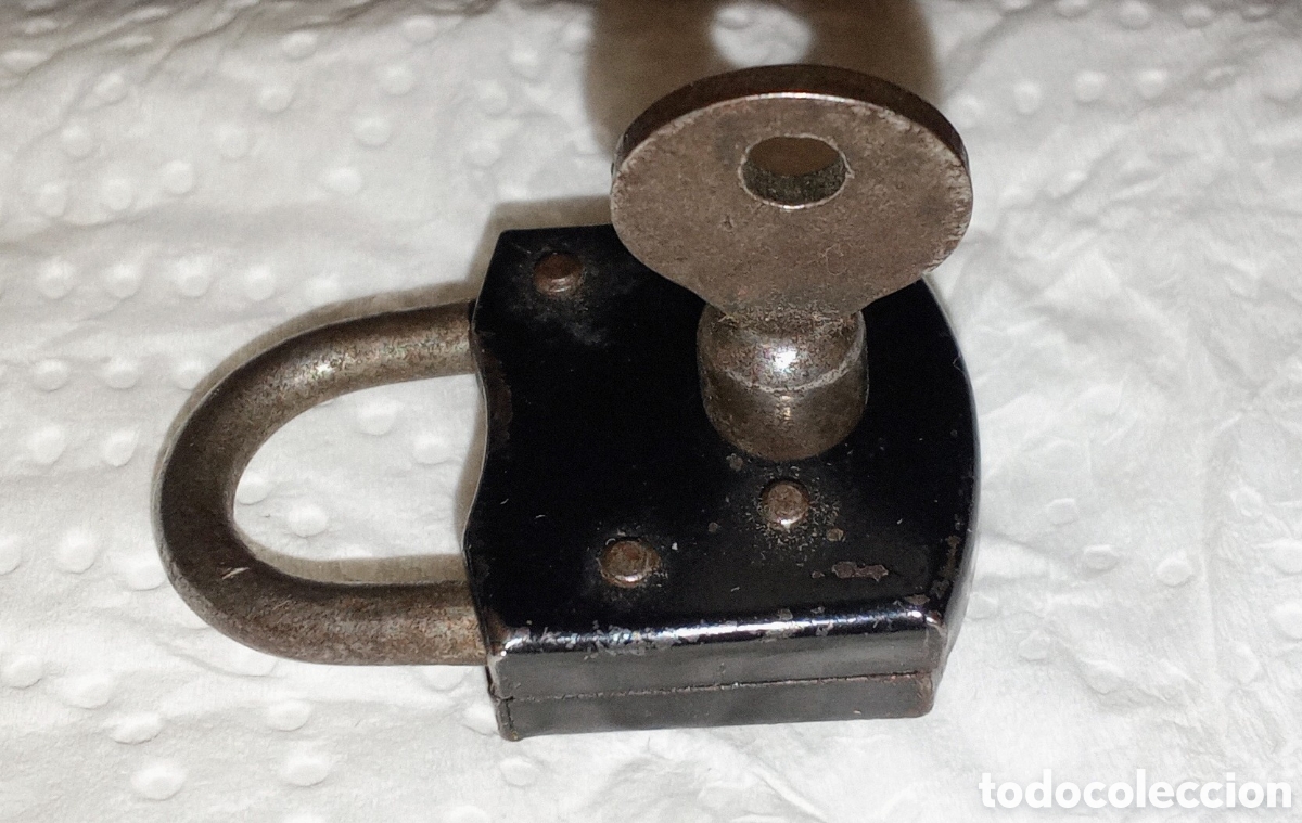 Antig&uuml;edades: CANDADO LLAVE DE CILINDRO - Foto 7