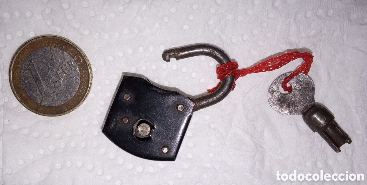 Antig&uuml;edades: CANDADO LLAVE DE CILINDRO - Foto 3