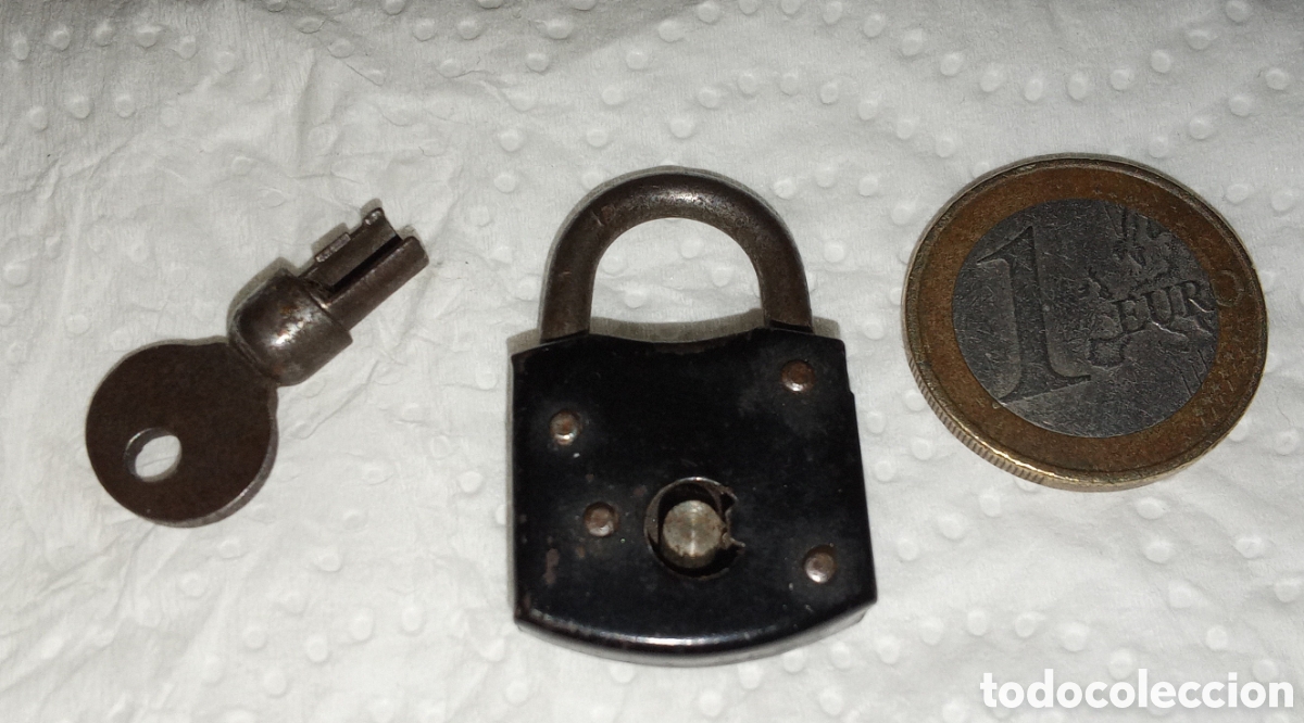 Antig&uuml;edades: CANDADO LLAVE DE CILINDRO - Foto 2