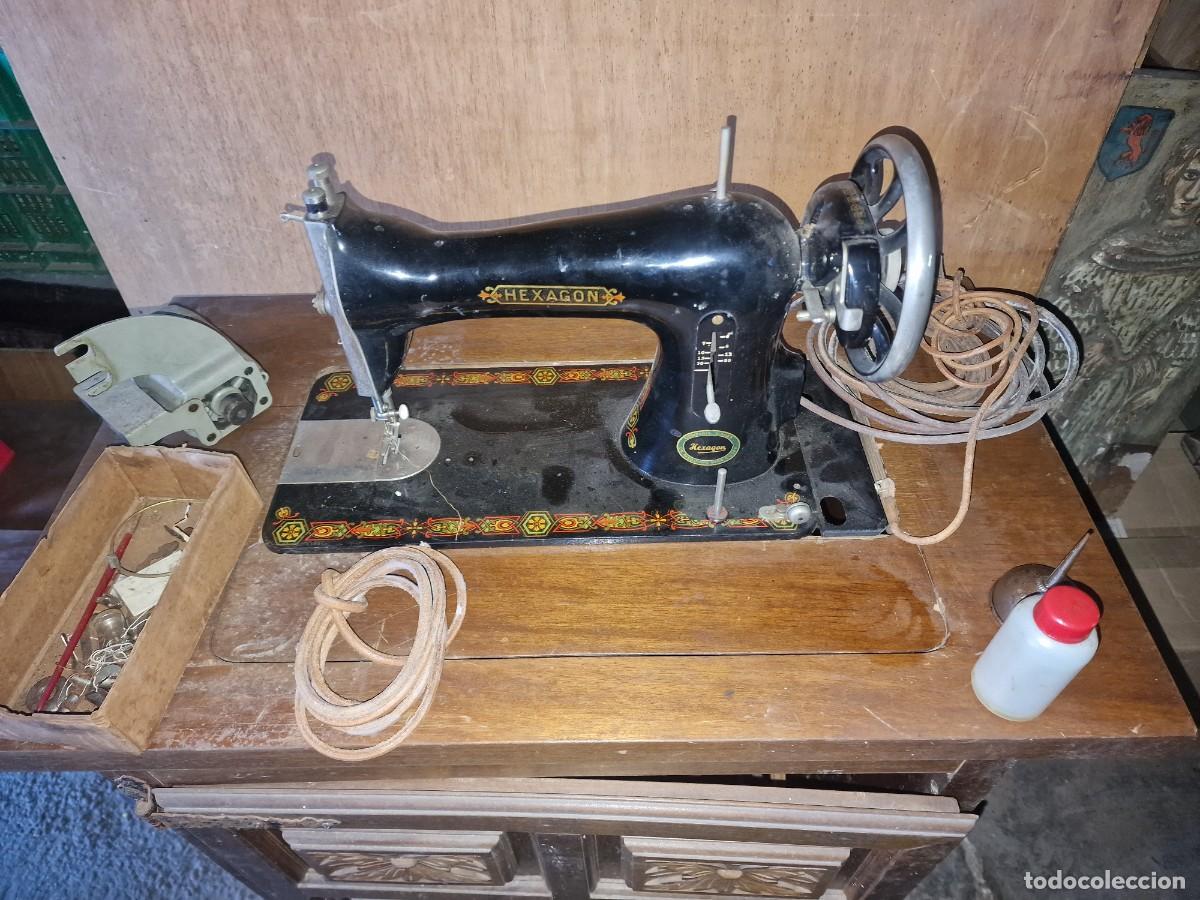 Antig&uuml;edades: MAQUINA COSER HEXAGON SINGER - Foto 2