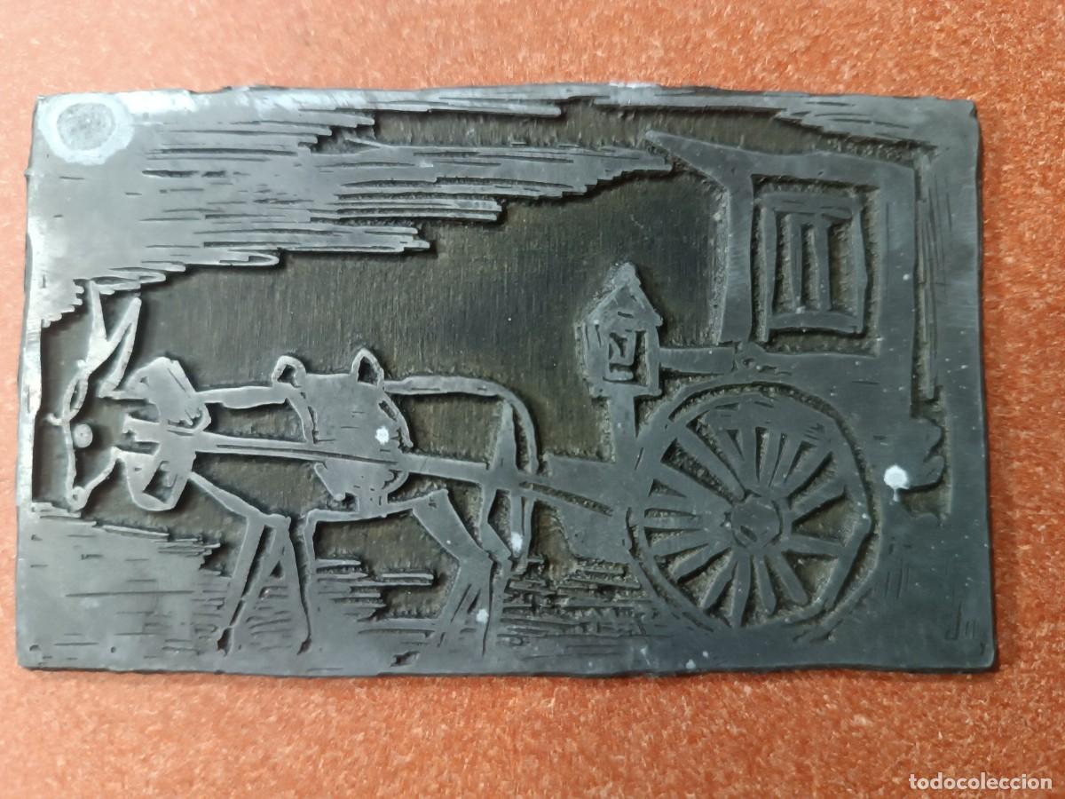 Antig&uuml;edades: Plancha de impresion, .Carromato. - Foto 1