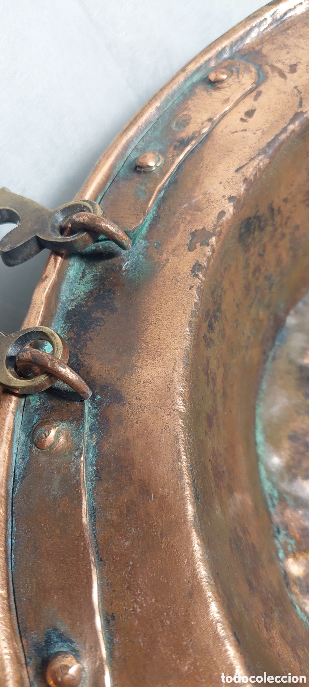 Antig&uuml;edades: Brasero de Cobre antiguo con asas de bronce - Foto 7