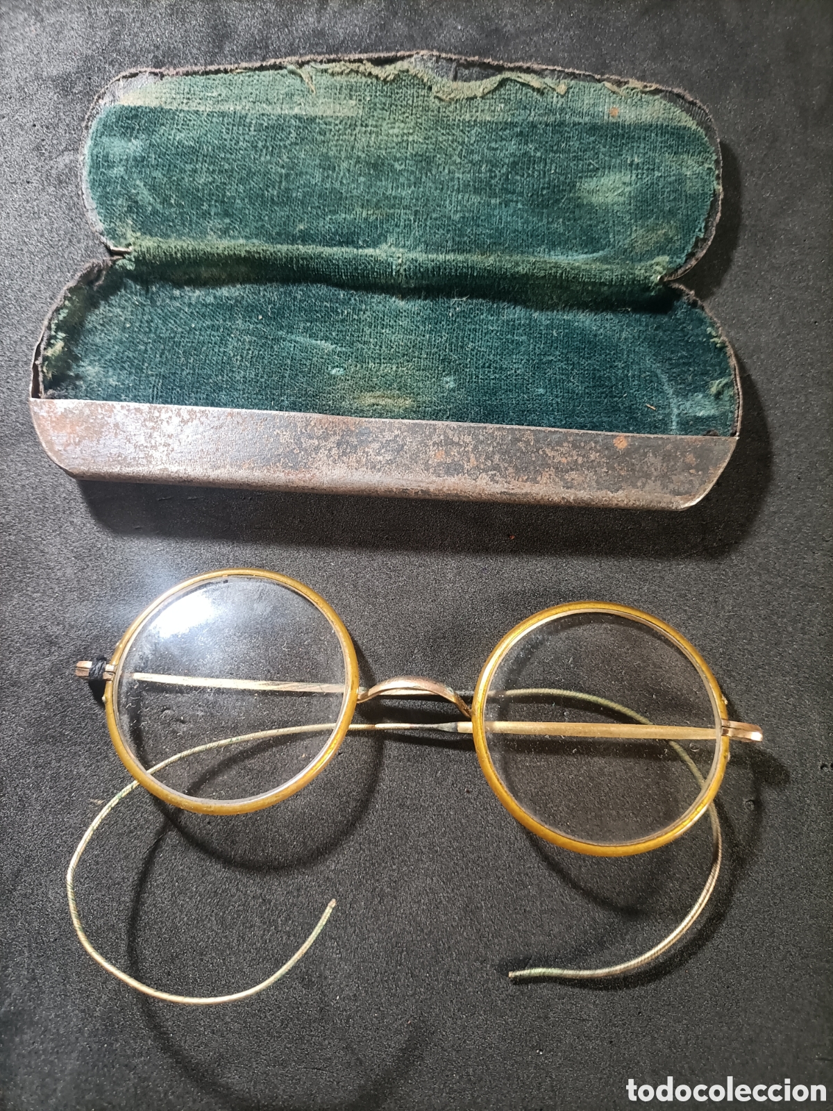 Antig&uuml;edades: Antiguas gafas con su estuche 1900 - Foto 2