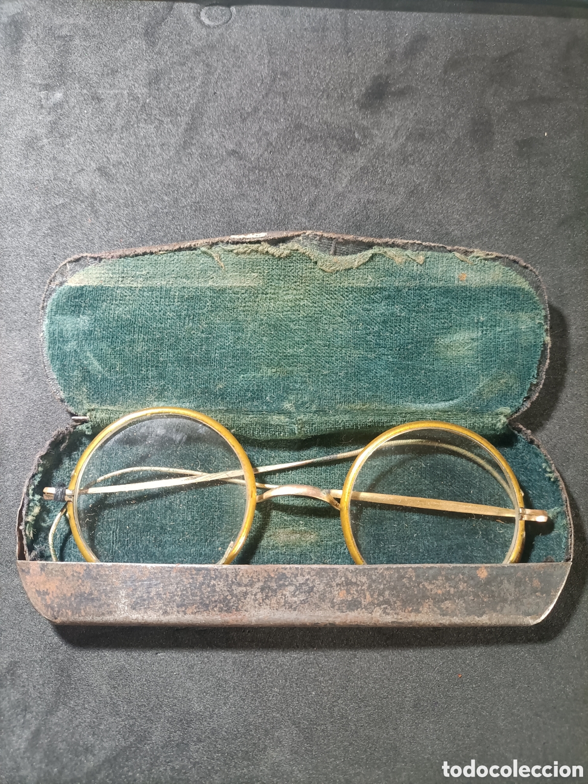 Antig&uuml;edades: Antiguas gafas con su estuche 1900 - Foto 3