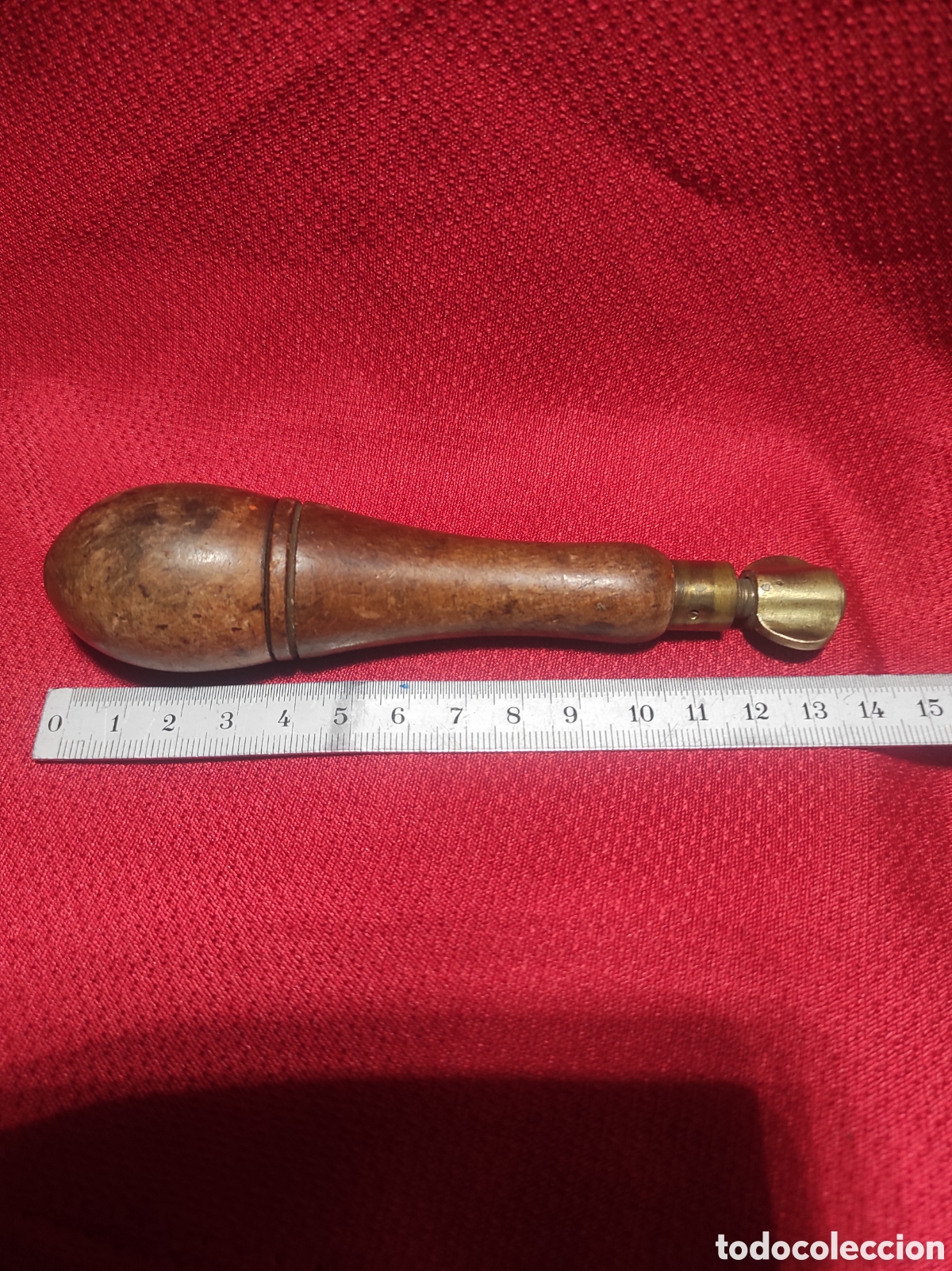 Antig&uuml;edades: Antigua herramienta de madera y bronce - Foto 9
